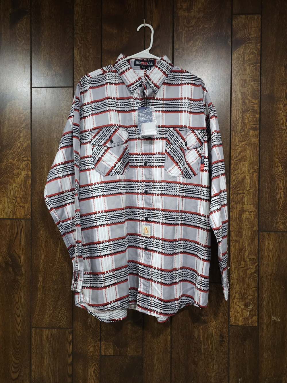 NWT Bocomal Fire Resistant Cat 2 NFPA 2112 UL Mens XL Button Up Mens Long Sleeve